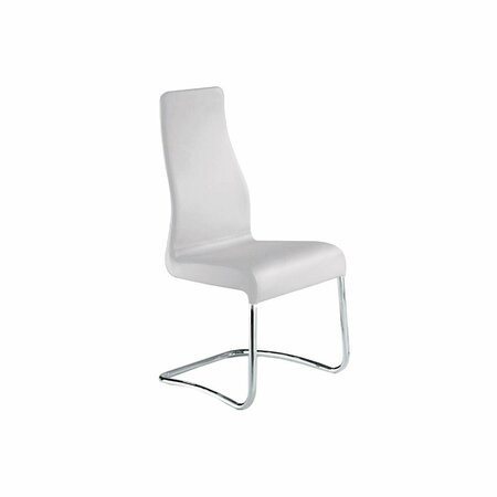 CASABIANCA FURNITURE Florence Leather Dining Chair, Italian White - 40.5 x 17 x 16 in. TC-2004-WH